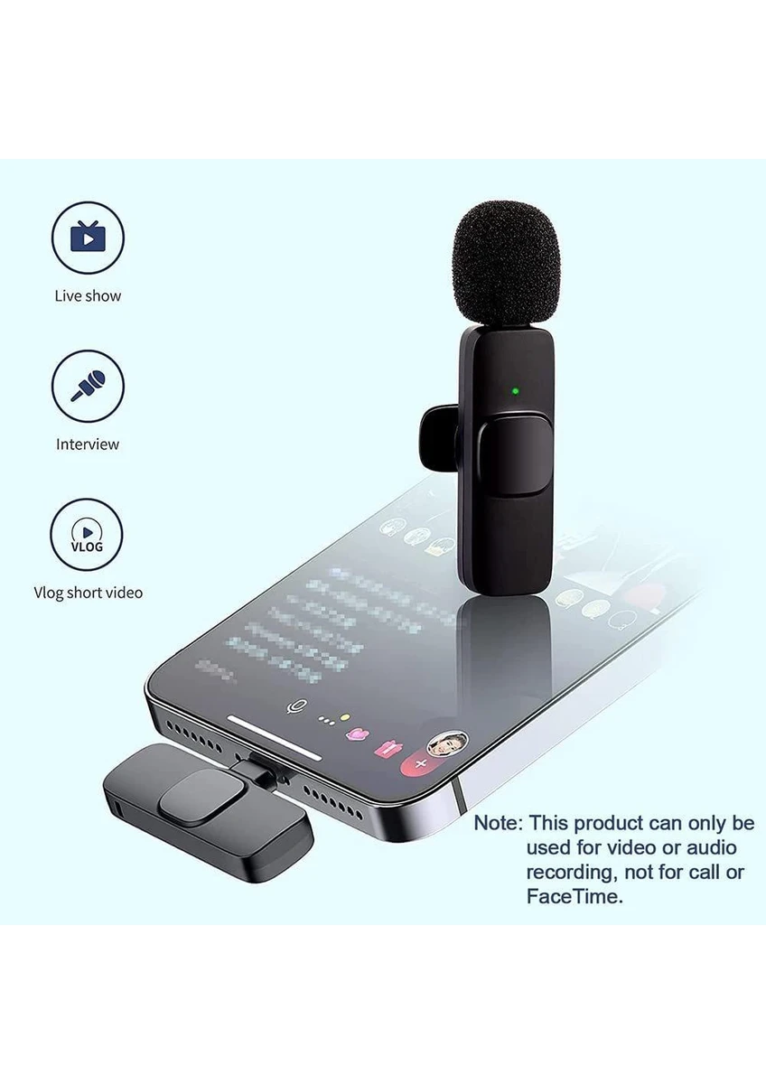 Torima 2 Adet Kablosuz Yaka Mikrofonu Typ-c 2'li Mini Mikrofon K9